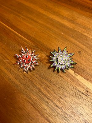 Radish Dust Designs Sun Face Enamel Pin