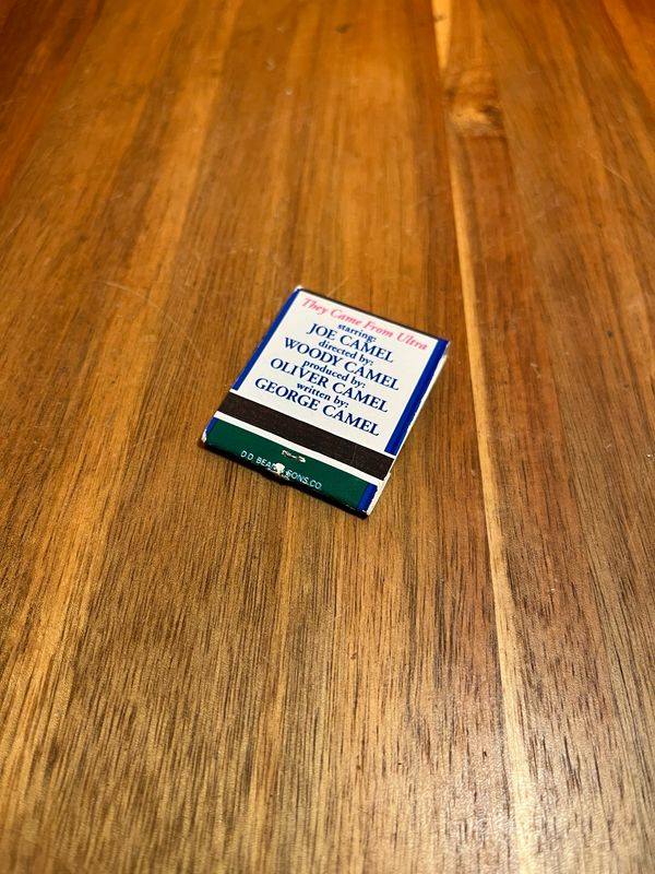 Camel They Came From Ultra Matchbook
