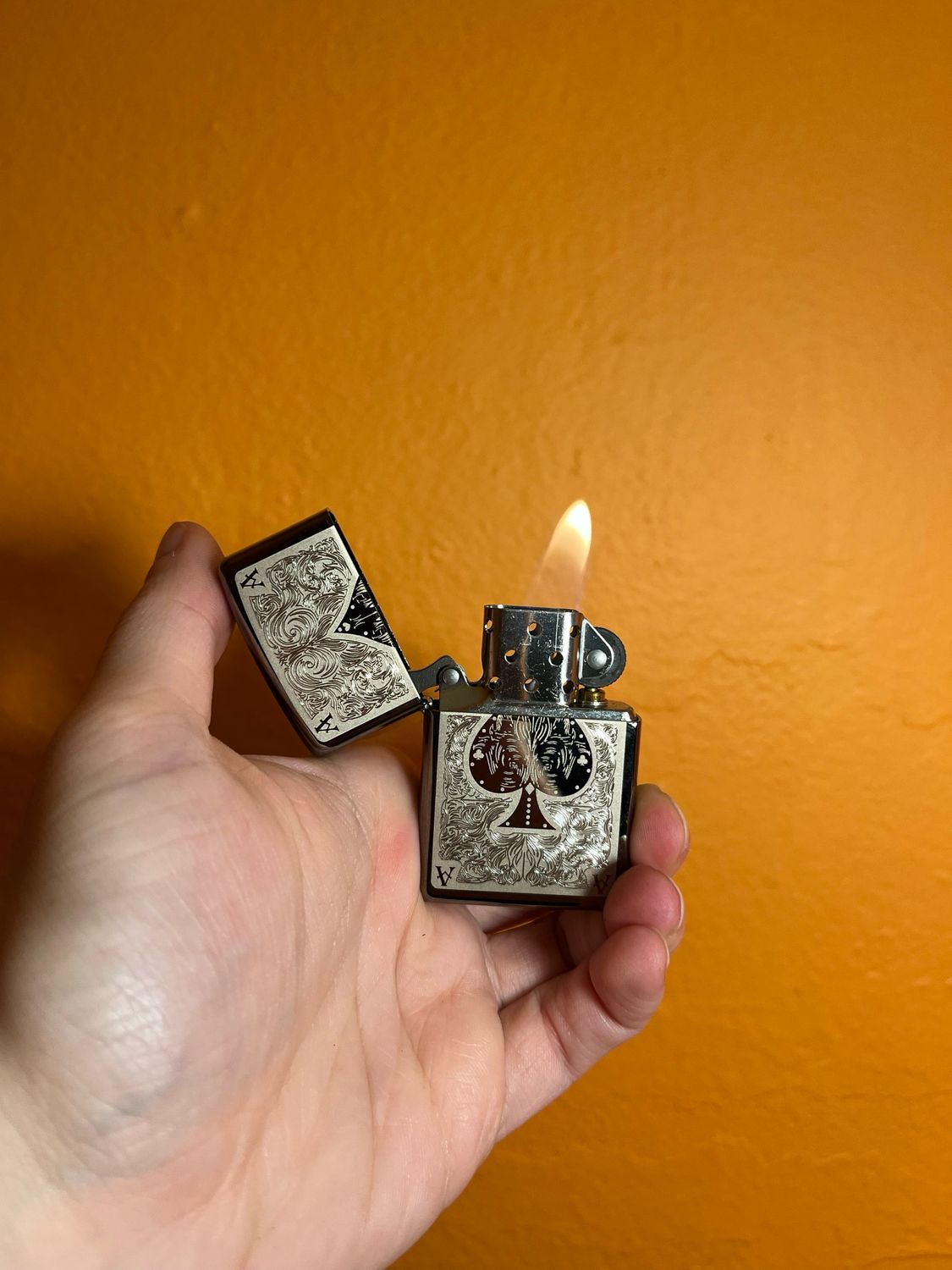 2012 Ornate Ace Of Spades Zippo Lighter