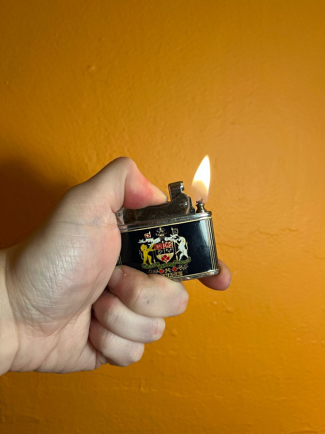 Quebec Canada Heraldry Flat Lighter