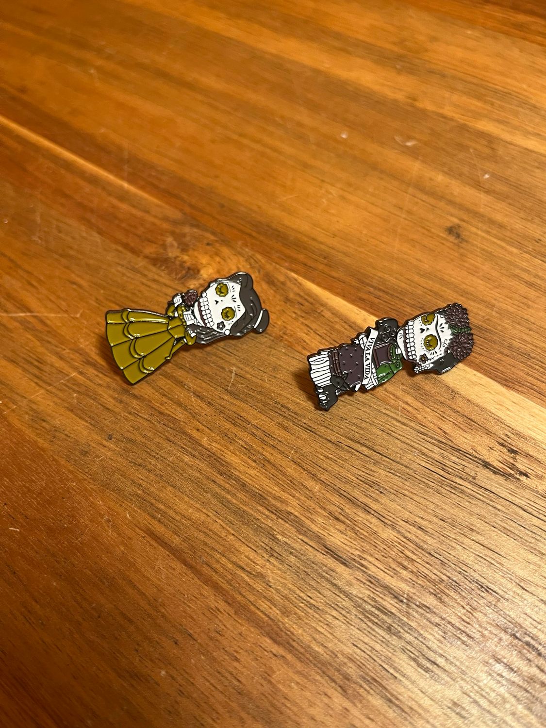 Sugar Skull Enamel Character Pins