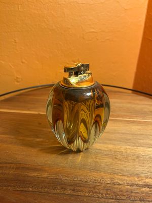Smooth Cut Glass Table Lighter