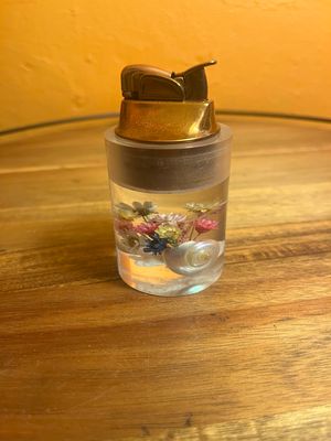 Snail Garden Lucite Table Lighter