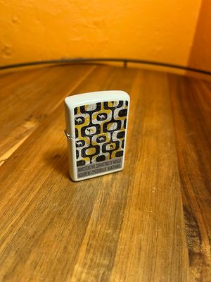2014 Black &amp; Yellow Mod Pattern Czech Camel Zippo Lighter