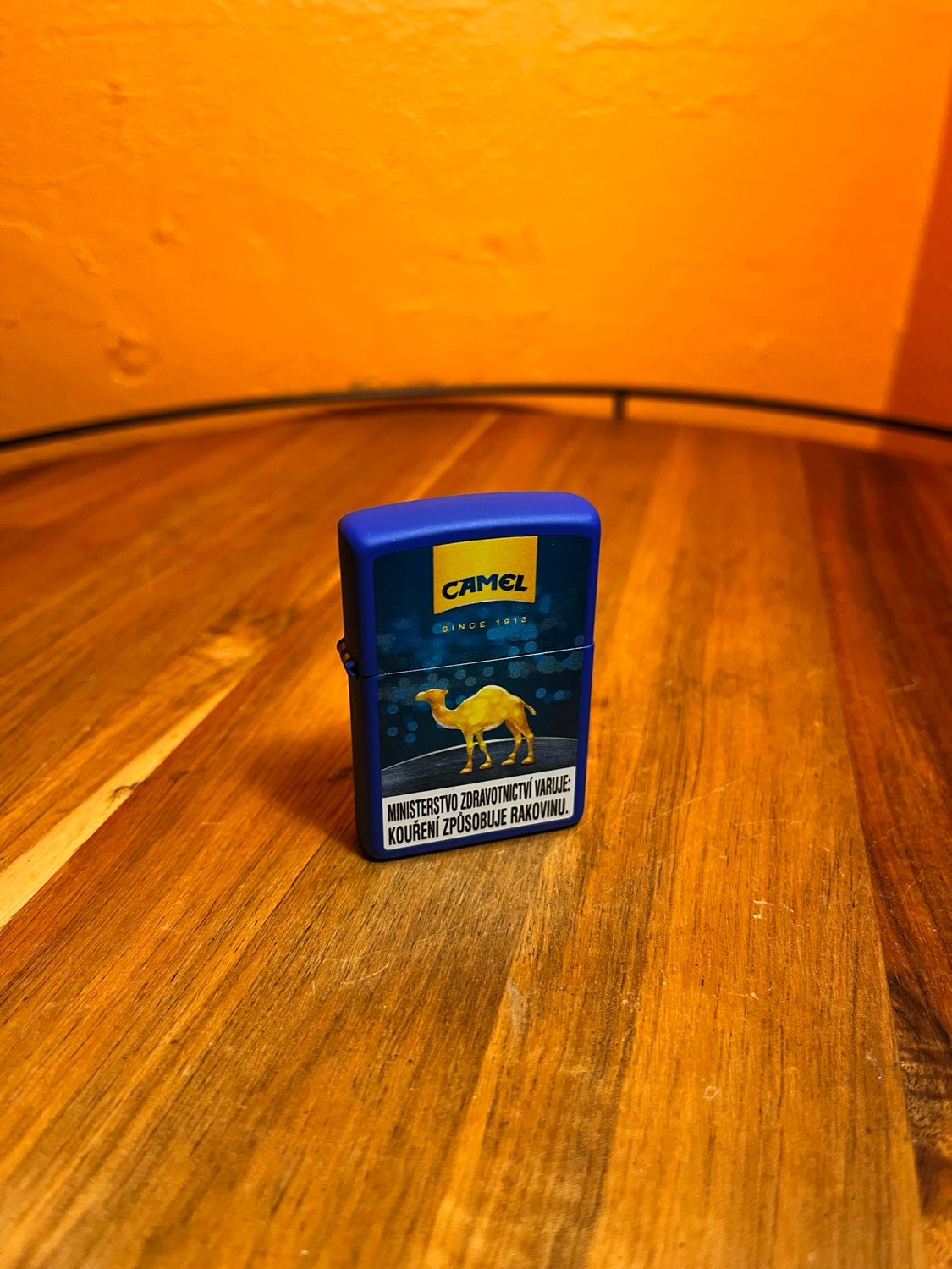 2016 Yellow &amp; Blue Czech Camel Zippo Lighter