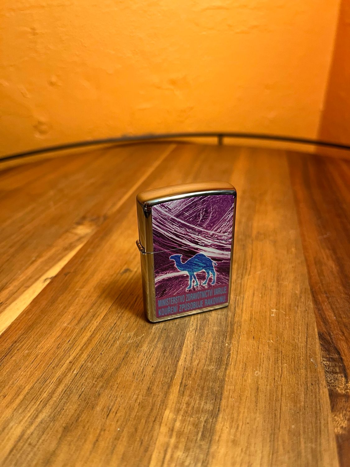 2014 Purple &amp; Blue Two Sided Czech Camel Zippo Lighter