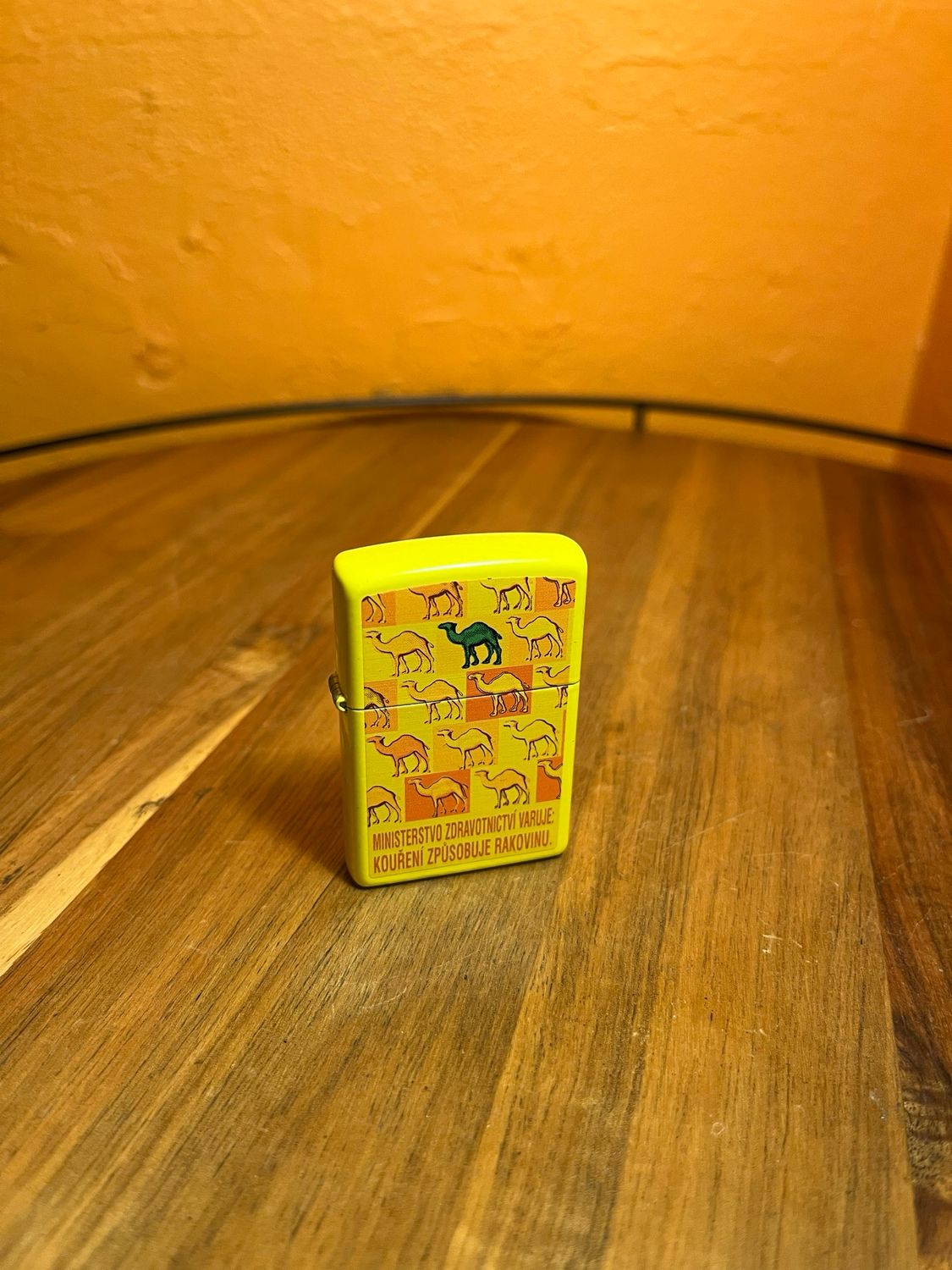 2015 Yellow Czech Camel Zippo Lighter