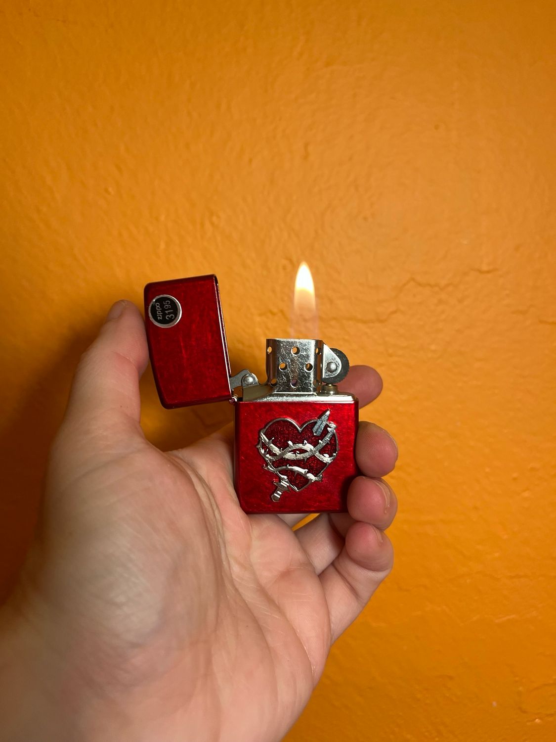2008 Heart Attack Red Zippo Lighter