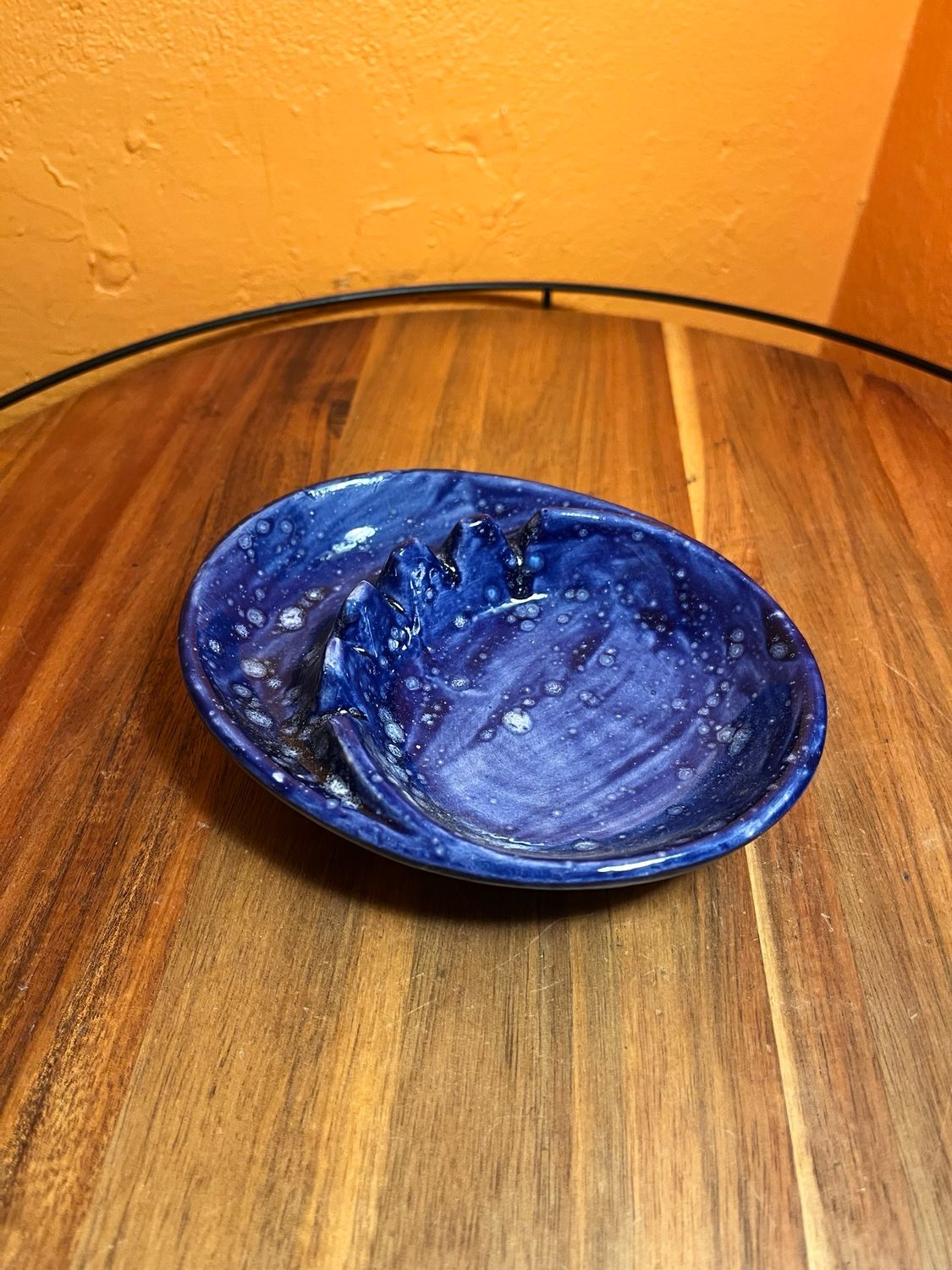 Mottled Blue Ashtray