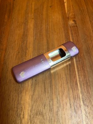 Painted Purple Zippo Hearts Portable Ashtray