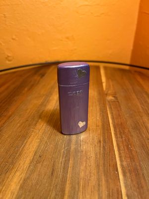Painted Purple Zippo Hearts Portable Ashtray