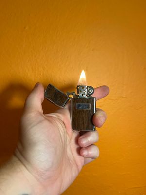 1974 Imitation Wood Zippo Slim Lighter