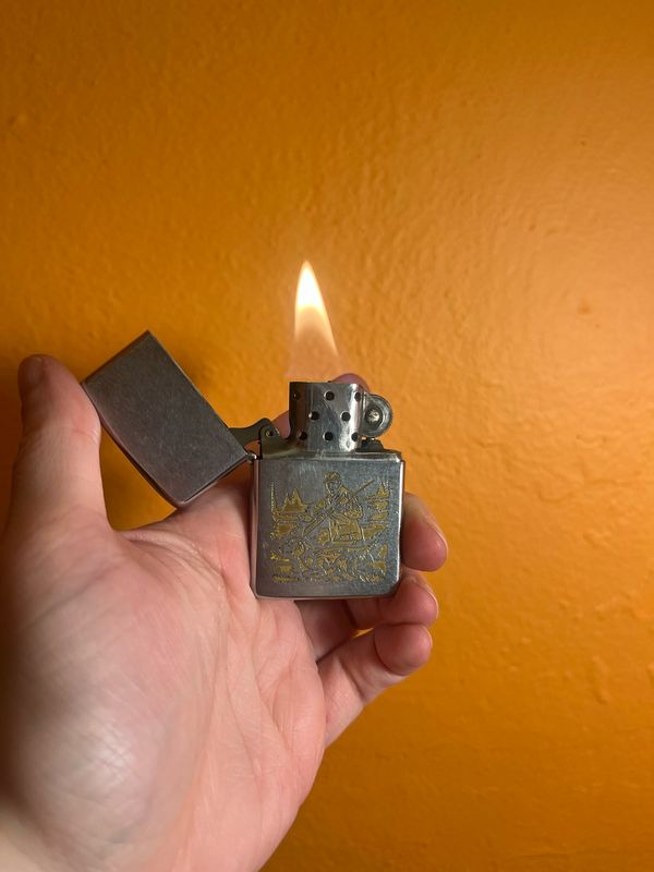 1974 Lloydsville Sportsmen’s Huntsman &amp; Hound Zippo Lighter