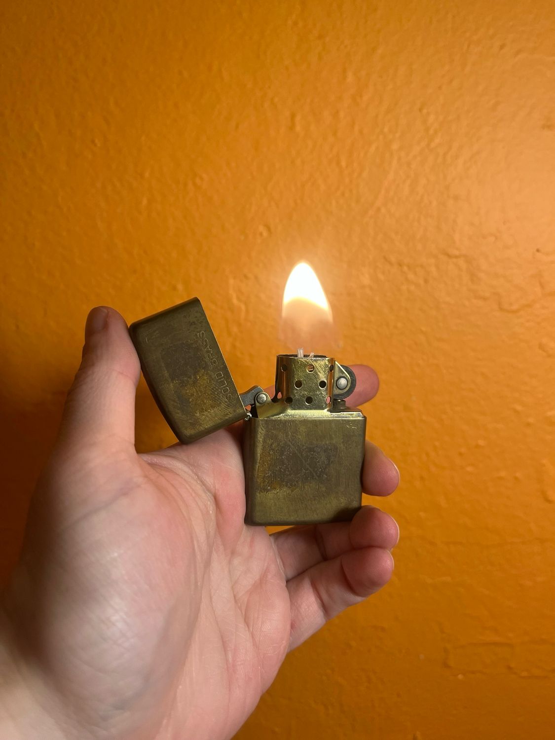 1990 Solid Brass Zippo Lighter