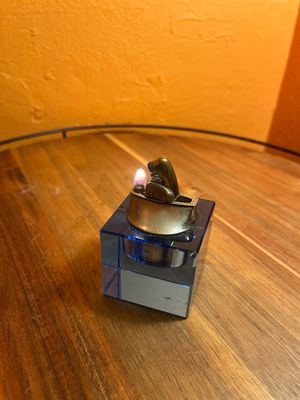 Blue Lucite Table Lighter