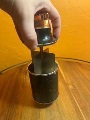 Table Lighter Cigarette Dispenser Combination