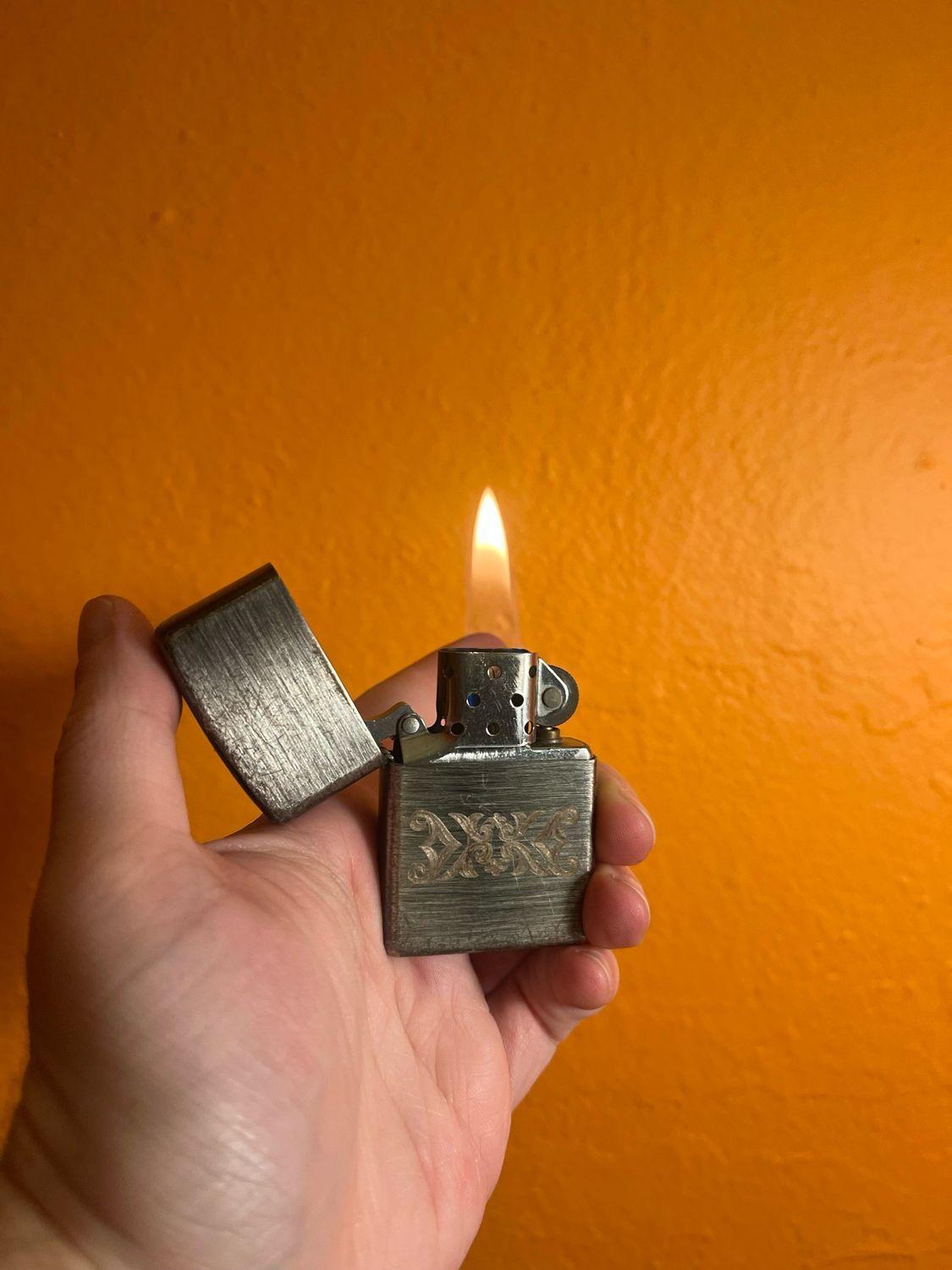 2005 Etched Filigree Zippo Lighter