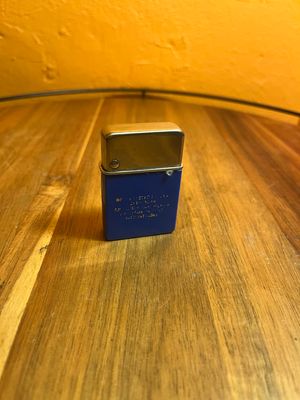 Worn Blue Flip Top Lighter