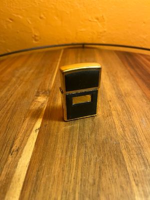 1997 Gold &amp; Black Zippo Lighter