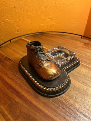 Shoe Match Holder Ashtray Combo