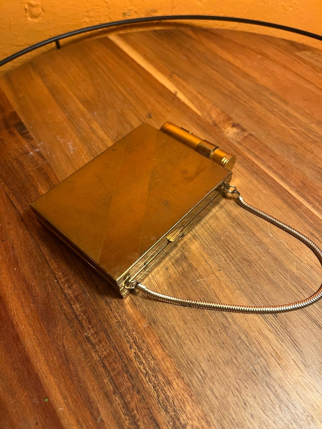 Purse-Style Combination Cosmetic Compact Cigarette Case