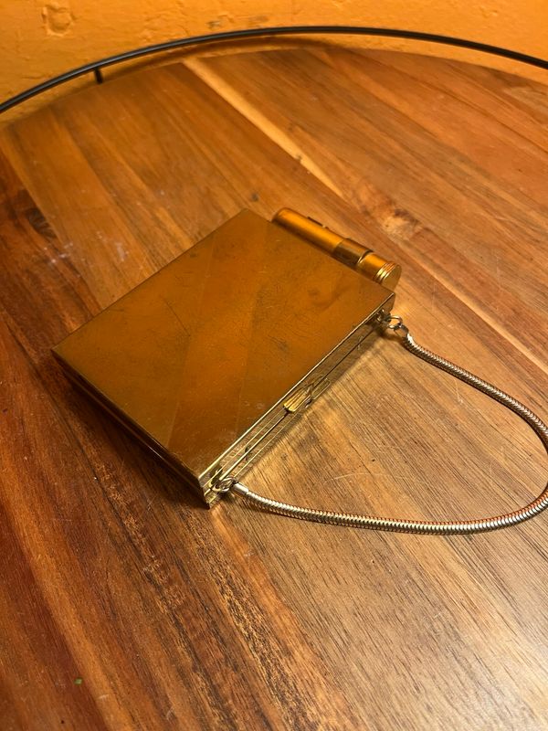 Purse-Style Combination Cosmetic Compact Cigarette Case