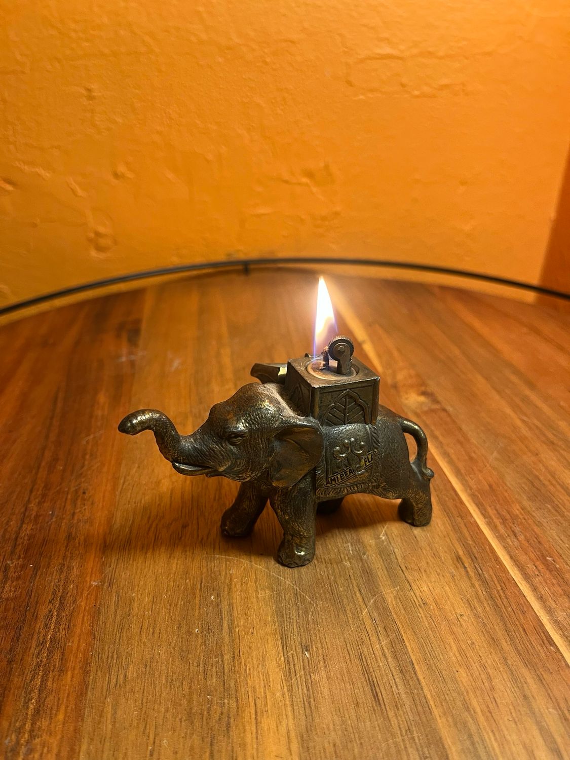 Elephant Carrying Pagoda Table Lighter