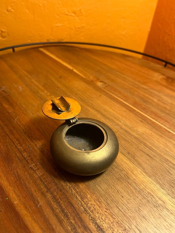 Brass Lidded Ashtray