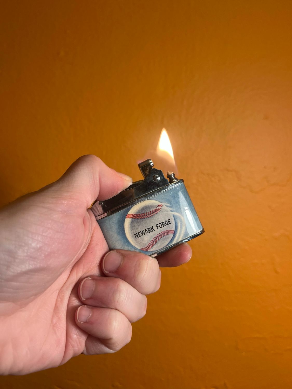 Newark Forge Baseball Flat Lighter
