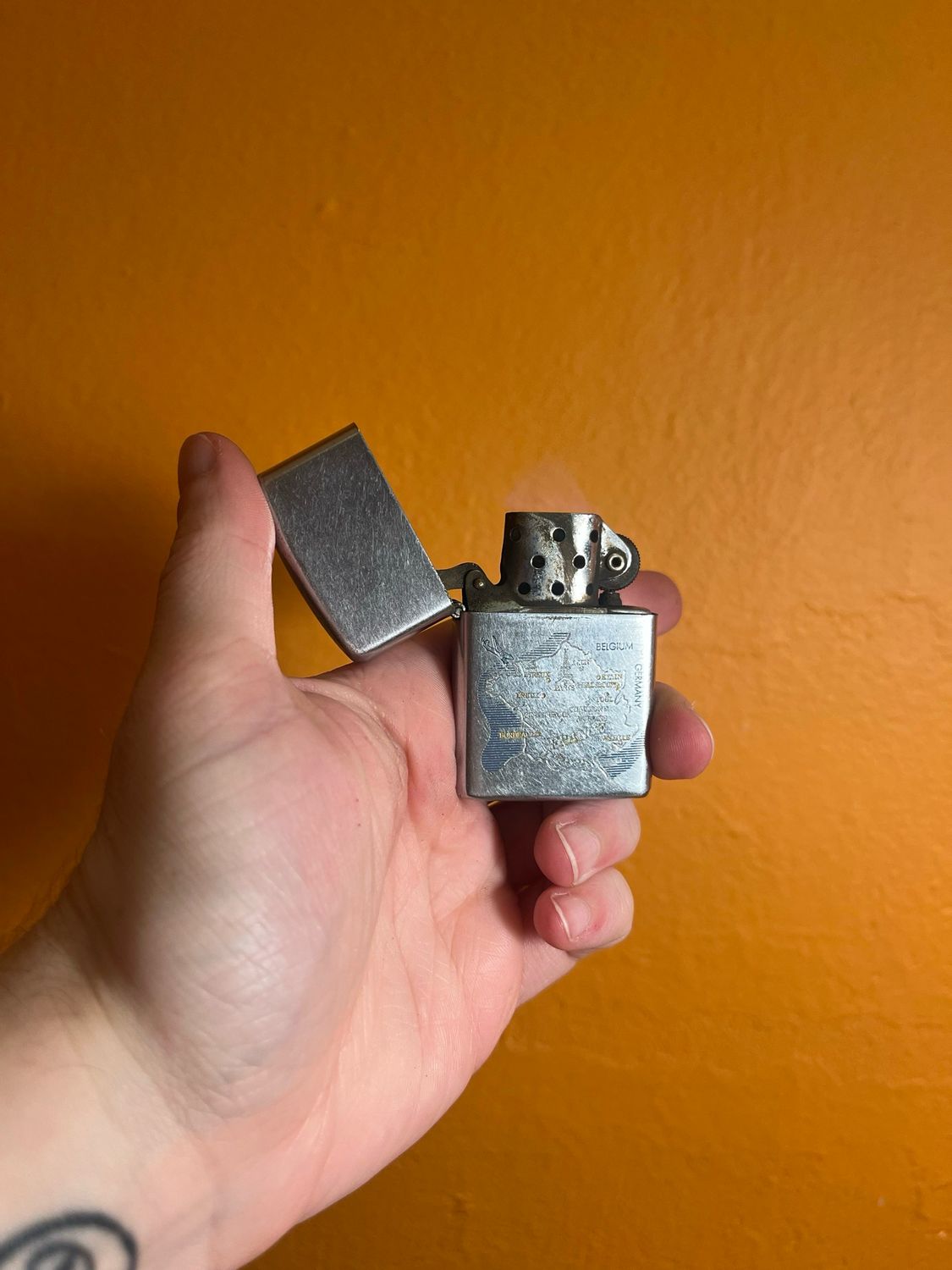 Rothco French Map Souvenir Flip Top Lighter