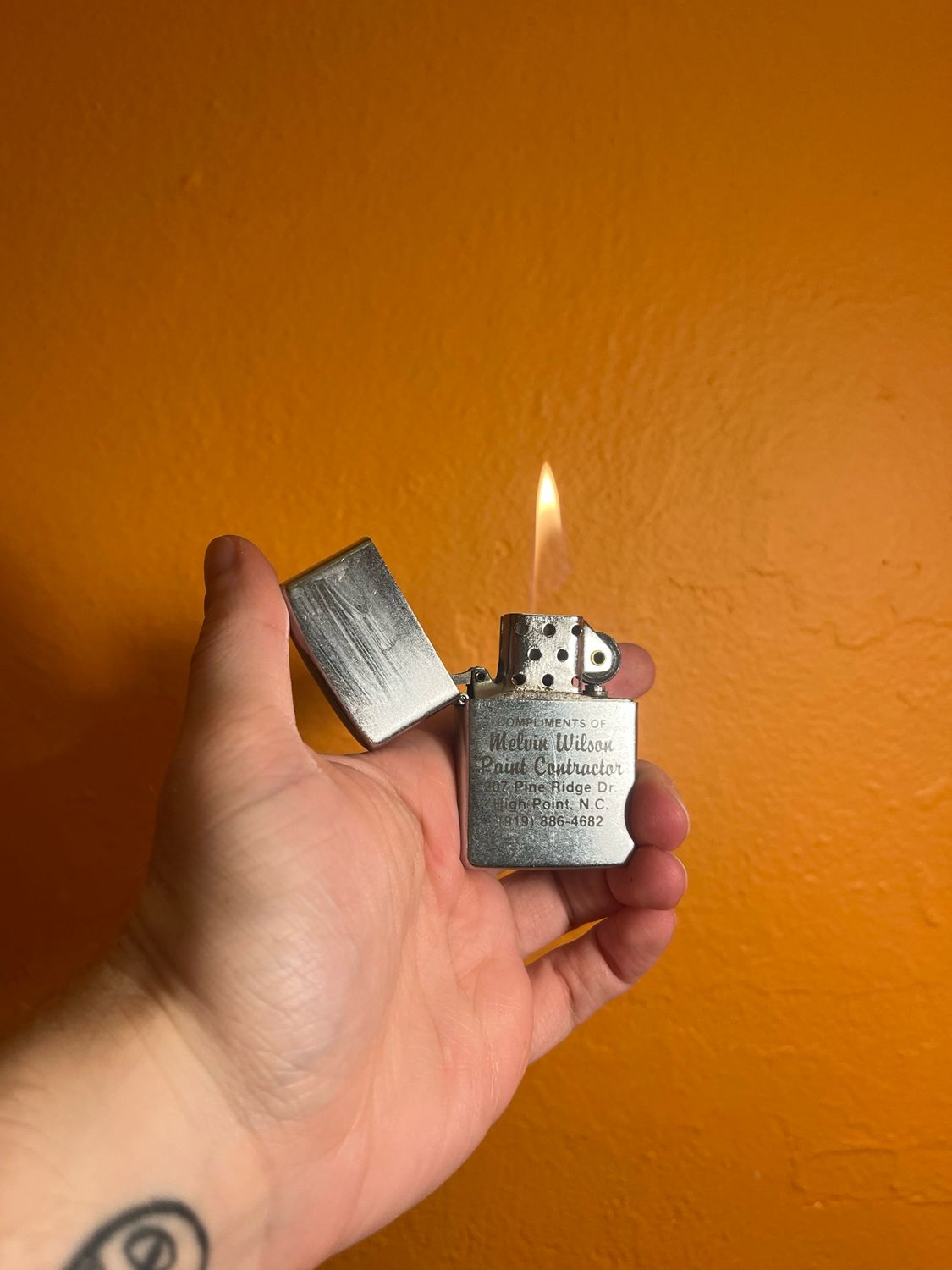 Melvin Wilson Paint Contractor Flip Top Lighter