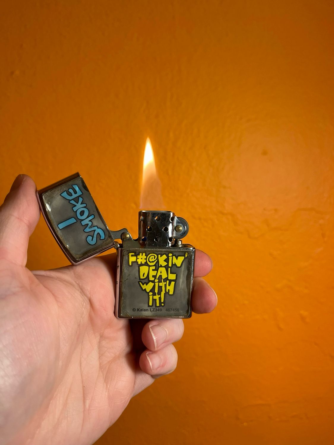 I Smoke Deal With It Flip Top Lighter