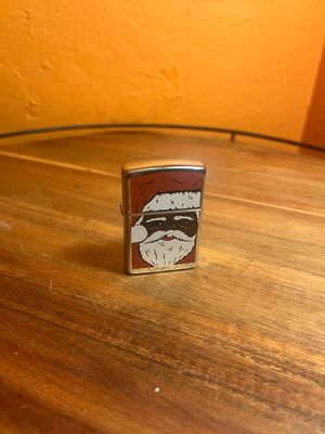1993 Black Santa Painted Zippo Lighter
