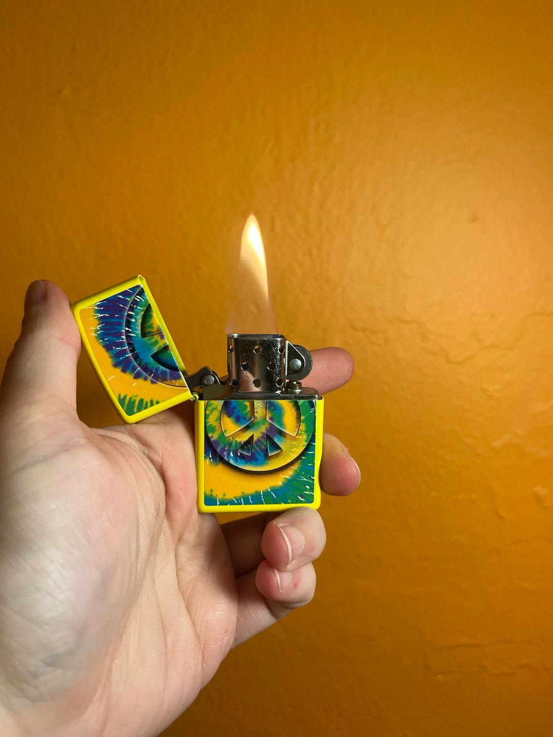 2011 Tie Dye Peace Sign Zippo Lighter