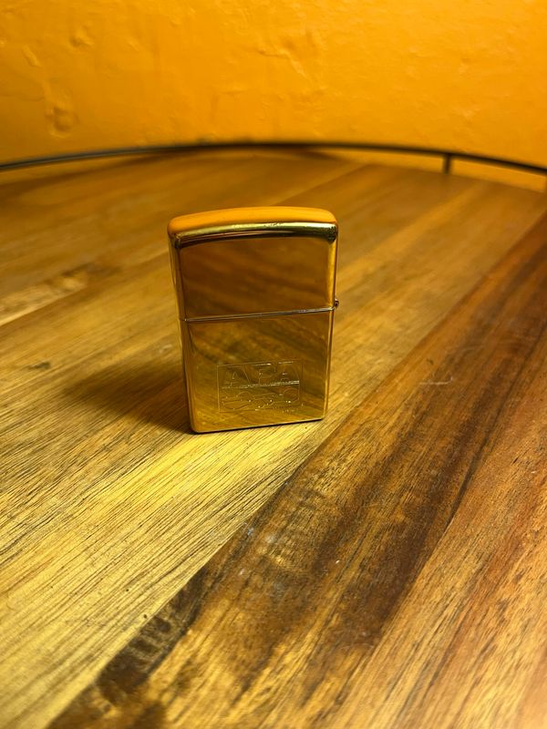 1996 CZ77 / Z152 22k Gold Plated ABA Camel Joe With Pool Que Zippo Lighter