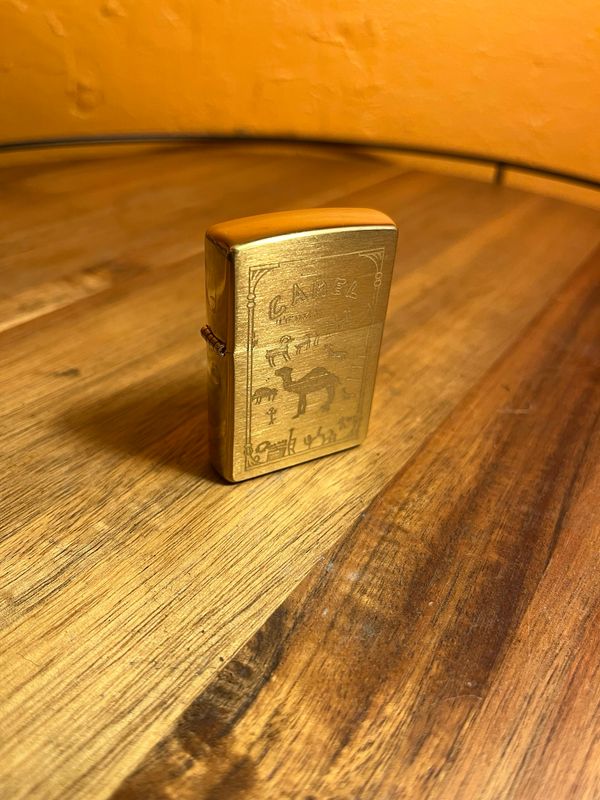 2008 CZ781 Gold Plated Camel Cave Paintings  Zippo Lighter