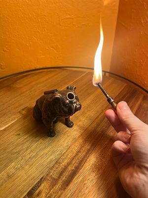 Antique Bulldog Permanent Match Striker