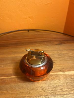 Orange Glass Table Lighter