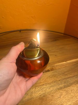 Orange Glass Table Lighter