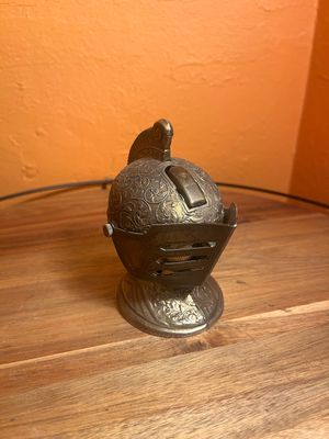 Ornate Knight Helmet Table Lighter