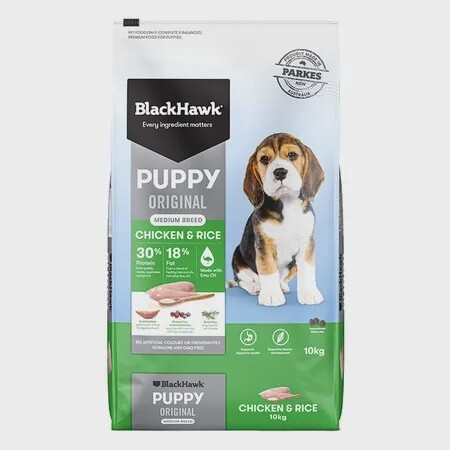 BlackHawk Puppy Medium Breed Chicken &amp; Rice 3kg
