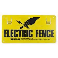 Electric Fence Warning Sign