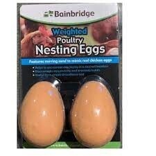 Weighted Poultry Nesting Eggs 2 Pack