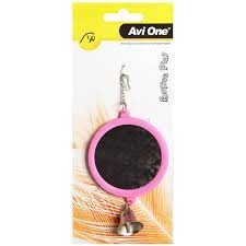 Bird Toy Round Mirror with Bell