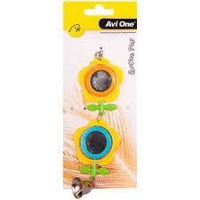 Bird Toy Double Buttercup Mirror