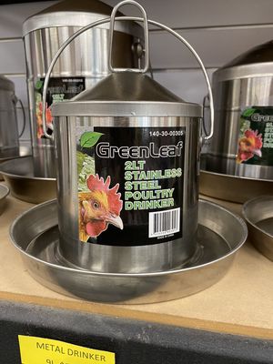 GreenLeaf Stainless Steel Poultry Drinker