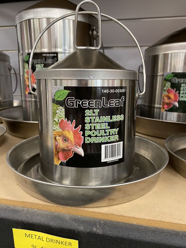 GreenLeaf Stainless Steel Poultry Drinker