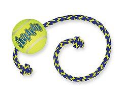Kong Airdog Squeaker Ball With Rope, Size: Medium