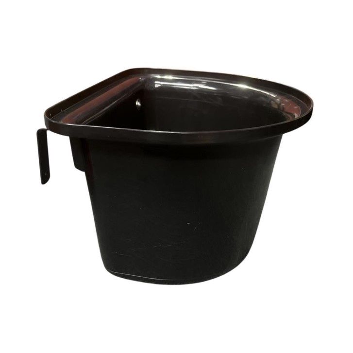 D Feed Bin with Brackets, Colour: Black