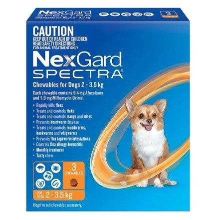 Nexgard Spectra, Size: 2-3.5kg 3 pack